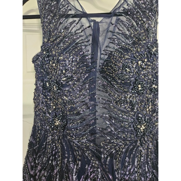 Lila Madison Blue Sequence Ball Gown - Picture 3 of 7